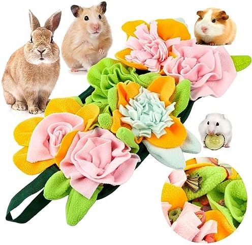 Rabbit Foraging Mat, Guinea Pig Toys Snuffle Pad Bed Mat Bunny Feeding Toy