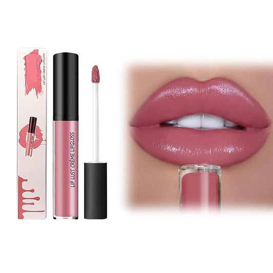 12 Color Cream Lip Gloss, 2024 Upgraded Waterproof Long-Lasting Moisturizing Lip Gloss, Non-Stick to Cup Natural Jelly Lipstick for Women Home Travel (#05, 1pack)
