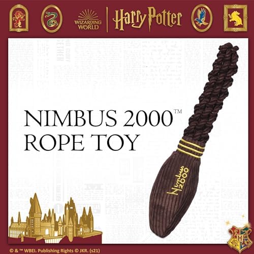 Harry Potter Nimbus 2000 Rope Dog Toy with Squeaker, 14 Inch