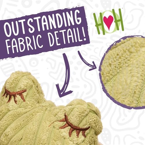 HuggleHounds Knottie Plush Dog Toy - Dog Stuffed Animal Toy, Puppy Toys, Squeaky Dog Toy for Small, Medium & Large Dogs, Durable Plush to Keep Them Busy - Reggie Racoon, Small