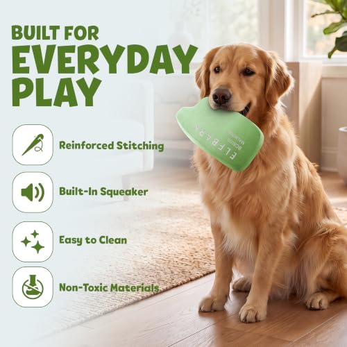 Two Tails Puff Parody Dog Toy – Funny Squeaky Dog Toys for Interactive Play and Training – Durable, Easy to Clean, Birthday Gifts for Small, Medium and Large Dogs - Mint