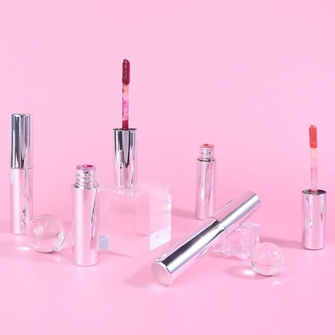 Full-On Plumping Liquid Lip Gloss, Pink Hydrating Lip Plumper Lip Blam Lipstick, High-Shine Tinted Formula for Fuller, Nourishes, Moisturizes & Softens Lips, Cruelty-Free (Pink)