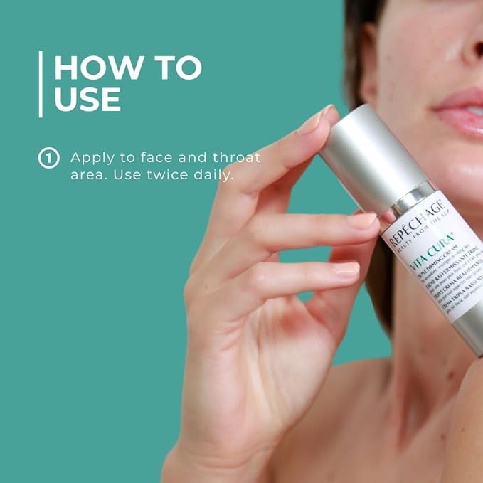Repechage Vita Cura Triple Firming Cream. Anti Aging Face + Neck Moisturizer Cream. Clinically Proven to Help Improve the Appearance of Skin Firmness, Lines & Wrinkles 1fl oz/30ml