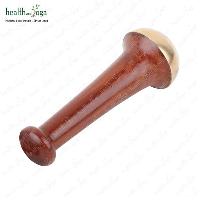 HealthAndYoga™ BronzEase Kansa Foot Massager - Kansa Wand Ayurveda Benefits of Bronze - Massage Wand to Restore Luster Through Detoxification (Stick - Smooth)