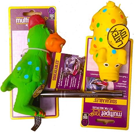 HDP Multipet Latex Squeaking MINI Toy Bundle Color:Set Pig and Chicken