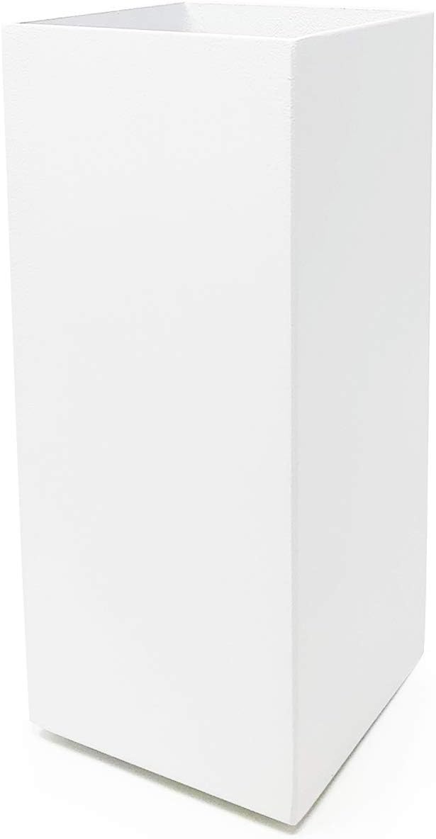 Buhbo Modern Square Vase Planter 3.5" x 3.5" x 8 inch, White