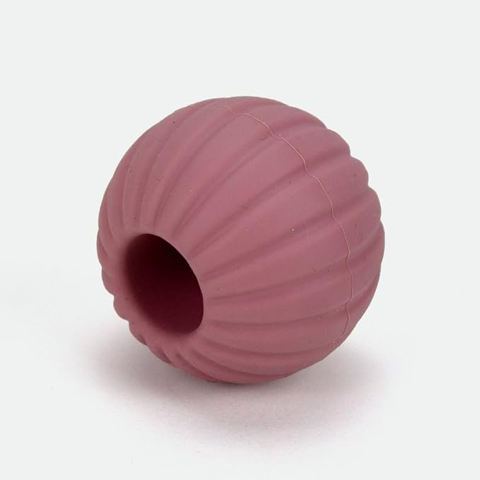 Houndstone 3-Pack Interactive Dog Ball, BPA Free Silicone, 2" Diameter, Dishwasher Safe - Rose, Sage, Blue