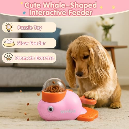 Interactive Dog Toys & Cat Toys for Indoor Cats, Dog Puzzle Toy Slow Feeder Bowl, Puppy Enrichment Toys, Interactive Cat Toys, Dog Feeder Puzzle Toy for Smart Dogs to Keep Them Busy with Silicone Mat