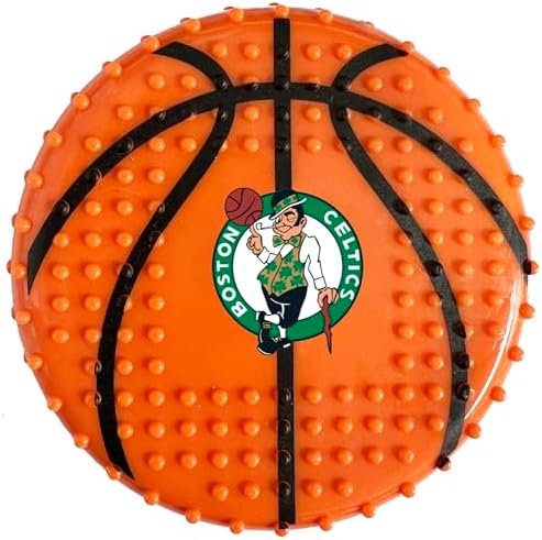 Pets First NBA Boston Celtics Hard-Nylon Bacon-Flavored Basketball Chew Toy, Indestructible Dog and Cat Chewy Toy, Tug, Fetch Toy, Sporty Fun Toy for Dogs