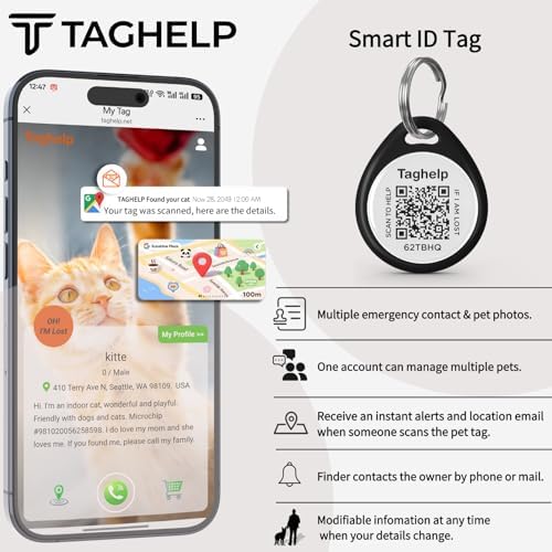 3 Pack Reflective Cat Collars with QR Code ID Tags, Breakaway Safety Nylon Cat Collars with Bell & Charms, Smart Pet ID with Online Profile, Adjustable Kitten Collars, Mixed Colors (3 Collars)
