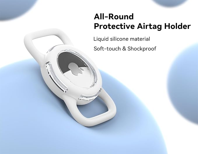 Waterproof AirTag Holder for Dog Collar, Soft Slide-On Dog AirTag Holder | Full-Body Protection, No-Dangle Fit, Ultra-Durable, Lightweight, Tool-Free Installation, Clear Cover, Fits Dog & Cat Collars