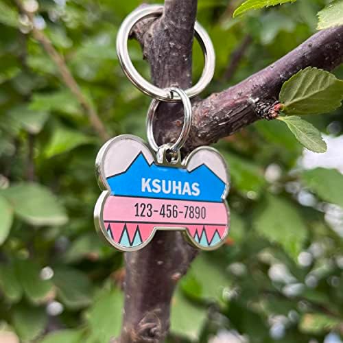 QR Code Dog Tag -On Pet ID Name Tag for Dogs, Cats & Horses – Custom Personalized Noiseless Tag with Jingle-Free Fit & Online Profile Display