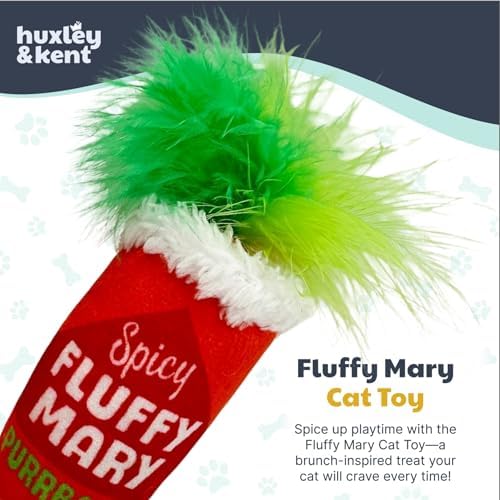Huxley & Kent Plush Crinkle Catnip Cat Toy, Fluffy Mary, Large