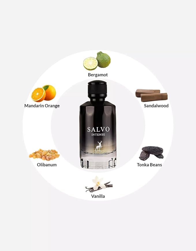Salvo Intense by Maison Alhambra for Men - 3.4 oz EDP Spray