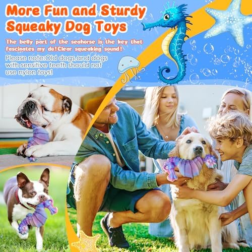 Jeefome Squeaky Dog Chew Toys for Aggressive Chewers