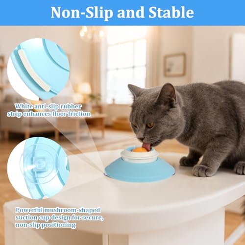 Dog Cat Licks Toys for Liquid Food, 2026 New Dog Lick Bowl Anxieties Relief Slow Feeder Dog Lick Ball Treat Dispenser, Non-Slip Licking Bowl for Dog Calming & Anxieties Relief