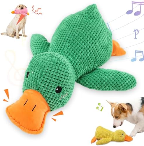 Plush Squeaky Dog Toy for Aggressive Chewers, Interactive Toy for Anxiety