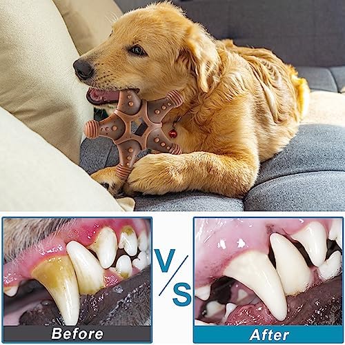 NEZIN Dog Chew Toys for Aggressive Chewers, 4 Pack Indestructible Dog Toys with Tough Nylon, Chew Toy Gift for Dogs of All Breed Sizes