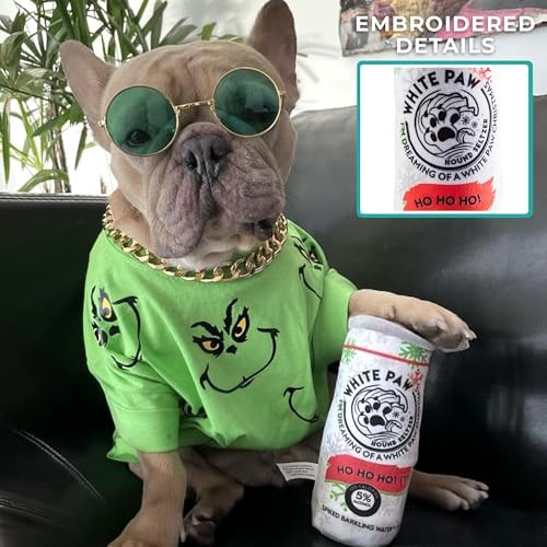 Haute Diggity Dog White Paw Can Plush Dog Toy, Drink Parody Chew Toys