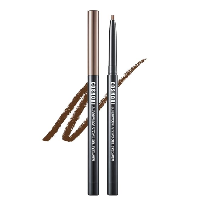 COSNORI Super Proof Fitting Gel Eyeliner 04 Peanut Brown - Smudge-Proof, Longwear Eyeliner Pencil, Soft Drawing 2mm Ultra-Slim Pencil, Waterproof, 0.004oz (0.13g)