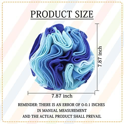WishLotus Dog Snuffle Ball, Interactive Dogs Toys Ball, Dog Brain Stimulating Puzzle Toys for Dogs, Enrichment Game Feeding Mat Slow Feeder Stress Relief(Blue)