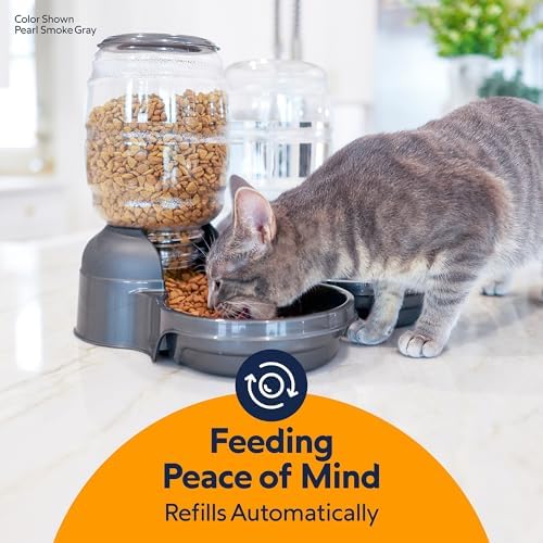 Petmate Replendish Gravity Dog Feeder, 5lbs, Microban Antimicrobial Base