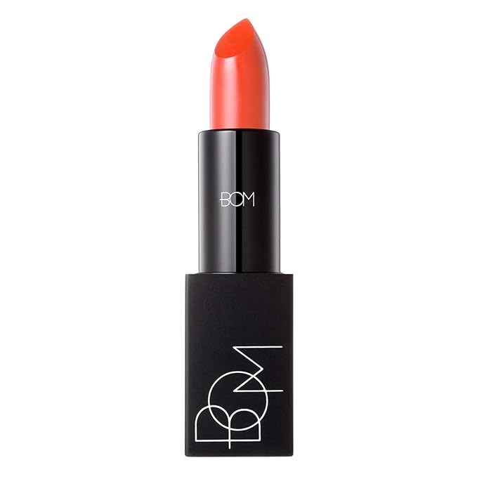 BOM COSMETICS My Lipstick #803 My Orange 0.12 oz Long Lasting Lipstick for Soft & Vibrant Color Lips, Lip Care with Vitamin E & 5 Oils, Korean Makeup