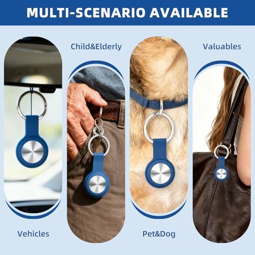 Smart Pet Tracker for Dogs Cats Location Tracker with Holder | Tracker for pets vehicles wallet, real-time location, fits with iOS & Android, no monthly fee & SIM card, portable locator