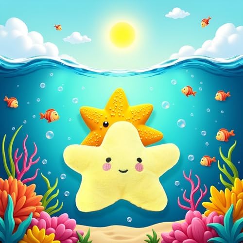 Yellow Starfish Shape Dog Pet Chew Toy Plush Squeaky Toy Cute Pet Interactive Play Training Toy Household Pet Accessories Dog Squeak Toys