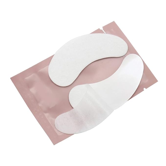 myaokue-up 100 Pairs Set, Under Eye Pads for Eyelash Extensions Lint Free Eye Gel Patches Premium Collagen Lash Pad Eye Mask Makeup Tools, Pink