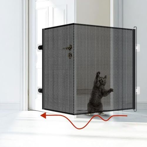 Gate for Cats Indoor Retractable Safety Mesh Barrier