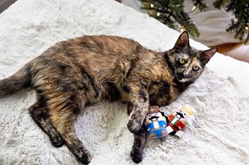 Pearhead Holiday Nutcrackers Cat Toy Set, Christmas Pet Owner Gift