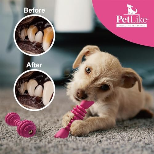 PetLike 8PCS Puppy Teething Toys Set - Interactive Dog Chew Toys with Ball & Cotton Ropes Safe & Durable Teething for Small Puppies (Pink)