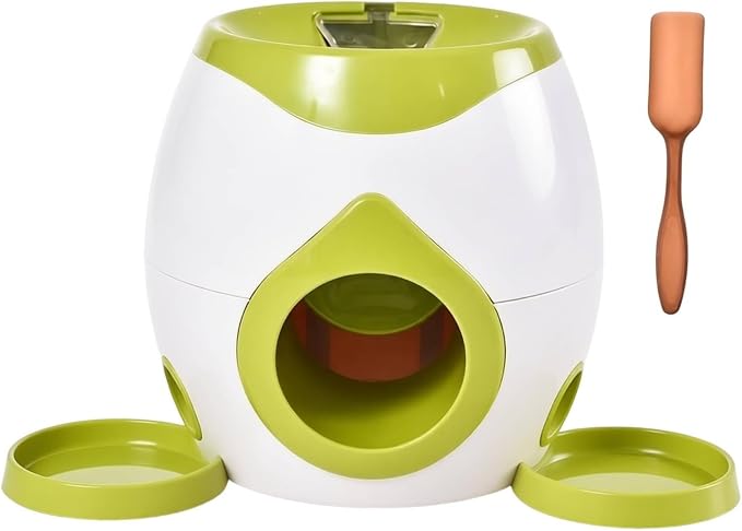 Pet Toys Front Opening Treat Dispensing Toy Glossy Finish, Style to 3, Green