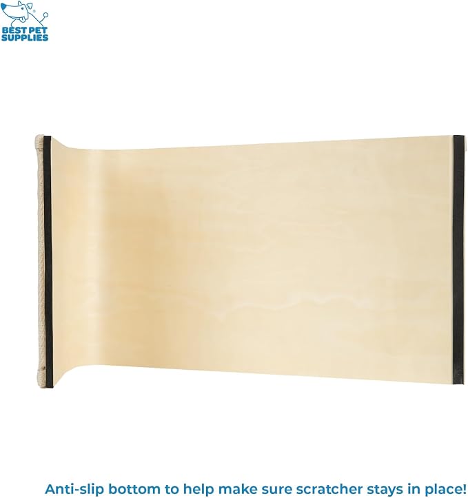 Best Pet Supplies Catify Cat Scratching Ramp - Beige | Heavy Duty Sisal, Support Natural Scratching, Non-Slip, Furniture Protector, Floor Carpet Scratcher, For Kittens and Cats