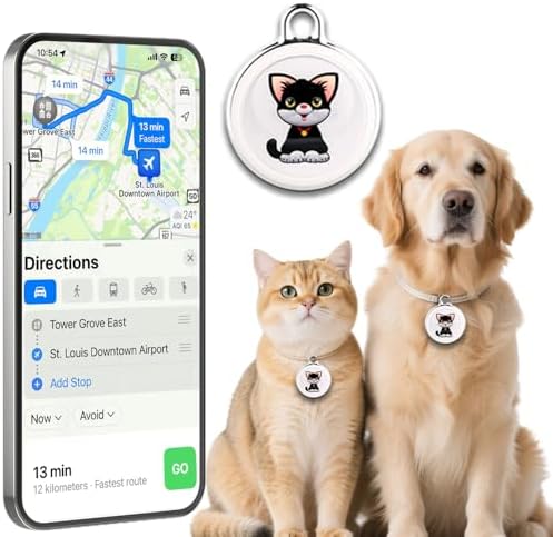 Smart GPS Tracker for Dogs Mini Cat GPS Tracker | Positioning Smart Alarm Pet Tracker, Waterproof and Drop-Proof, Extra Long Battery Life of 365 Day, No Subscription