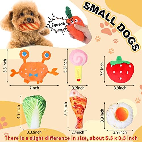 Hungdao 80 Pcs Dog Toys Bulk, Small Dogs Plush Squeaky Chew Toys