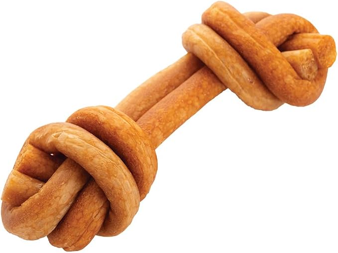 DreamBone CollaYUMS Knots Plus Collagen Chews for Dogs, 8 Count, Treat Your Dog to Rawhide-Free Chews Made with Chicken, Vegetables and Peanut Butter (Pack of 2)
