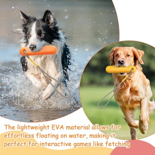Blueweenly 4 Pack Dog Water Training Bumper Float Fetch Toy with Rope