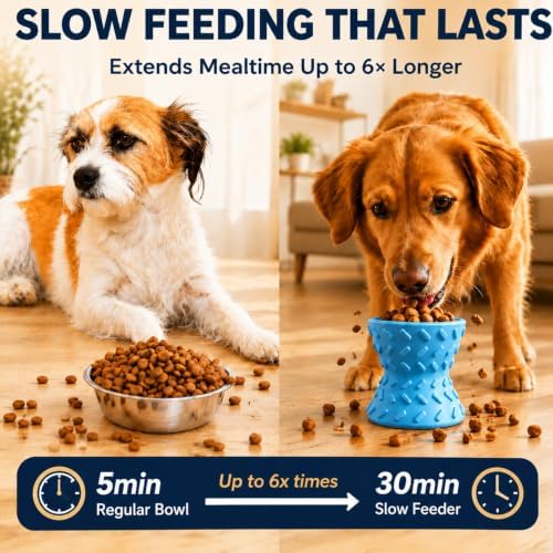 Treat Dispensing Dog Toy, Puzzle Toy for Small & Medium Dogs, Slow Feeder