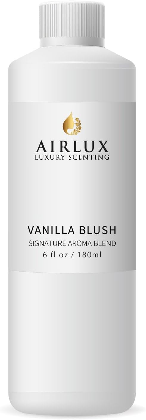 Signature Aroma Oil No. 214 Vanilla Blush – Plum, Black Amber, Cassis – Aroma Oil for Cold Air & Waterless Diffusers and DIY Crafts – 180 mL, 6.1 fl oz Eco Refill Bottle