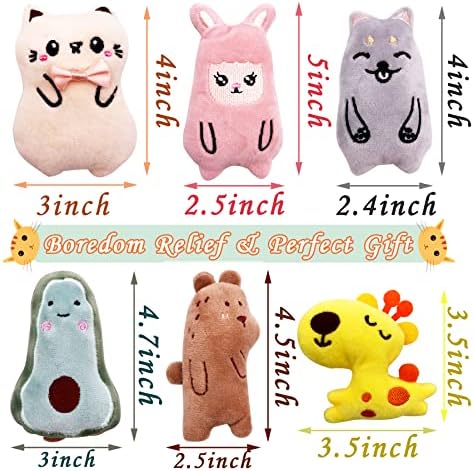Cat Catnip Toys with Bells for Indoor Cats 6 Pack