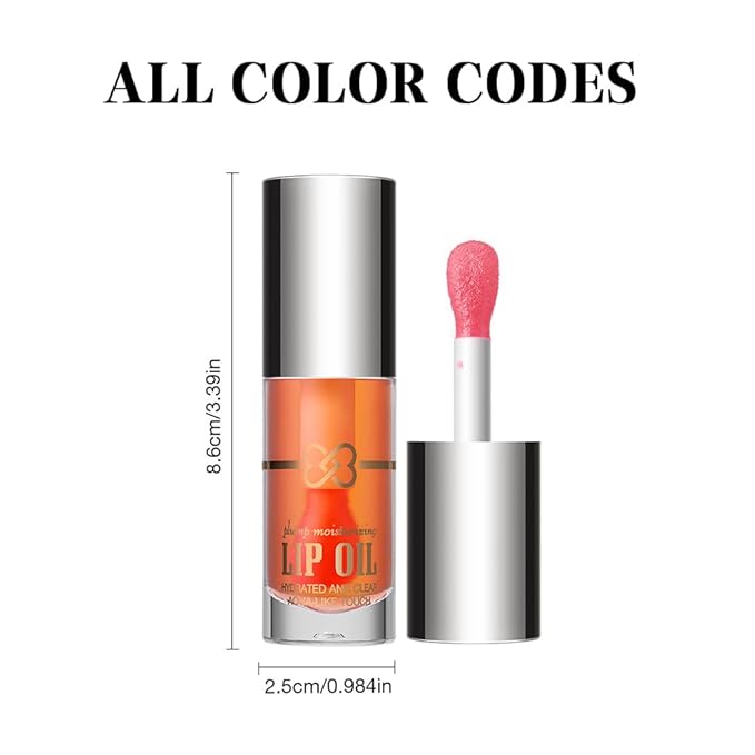 Hydrating Lip Oil, Nourishing Lip Lacquer with Non-Sticky Formula, Color Changing, 0.35 Ounce (4#, 1 Count (Pack of 1))