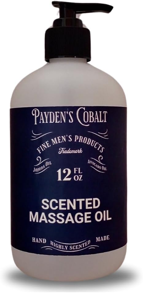 Payden's Cobalt Bay Rum for Men Scented Massage Oil, 12 Oz