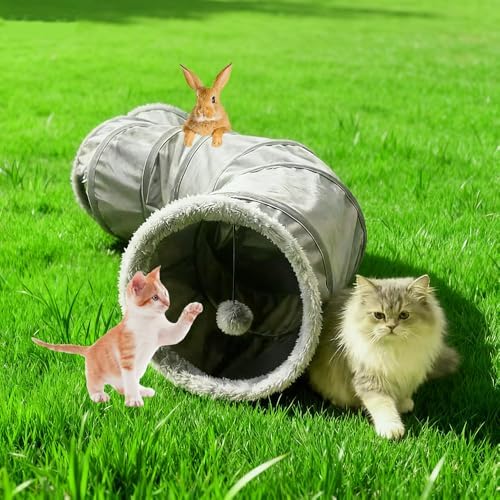 2-Way Collapsible Cat Tunnel Tube Toy Pack Set