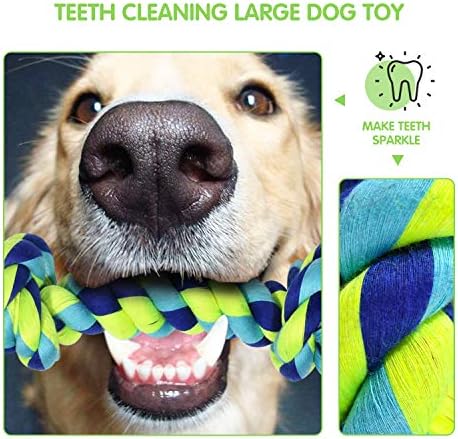 SHARLOVY Large Tough Chew Toys for Aggressive Chewers, 9 Pack Dog Rope Toys