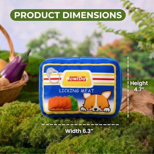 Cookies Beer Cola Whisky Orange-Juice Chips Stylish Squeaky Toys for Aggressive Chewers, Durable Squeak for Puppy Teething, Plush for Boredom and Anxiety Relief(Can-Meat+Butter)
