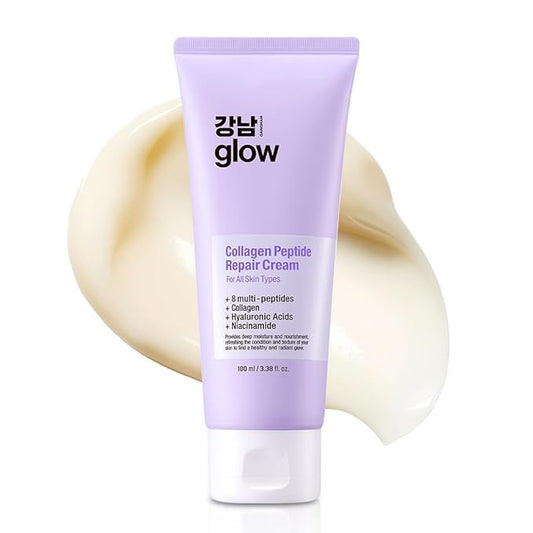 Collagen Peptide Repair Cream - Face Moisturizer with Collagen Peptides and Niacinamide, Day and Night Cream with Retinol, Korean Skin Care (3.38 fl.oz / 100ml)