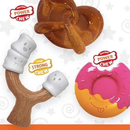 Nylabone Strong Chew Cute Dog Toy Bundle, Large, 3 Count