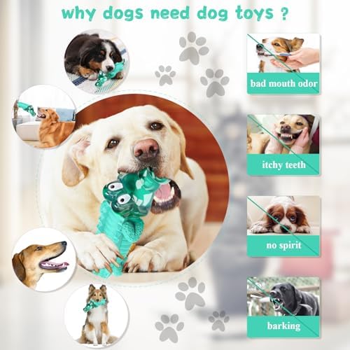 Fuufome Dog Chew Toys, Indestructible for Aggressive Medium & Large Dogs